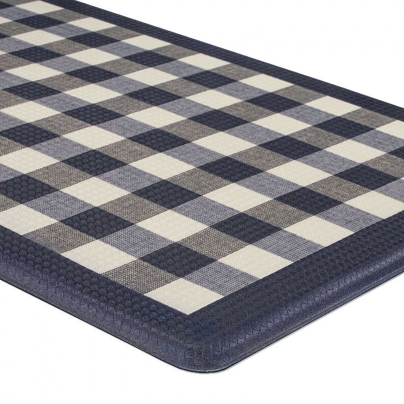1'4"x2'4" Rectangle Indoor and Outdoor Polyurethane Floor Mat Black - PiccoCasa