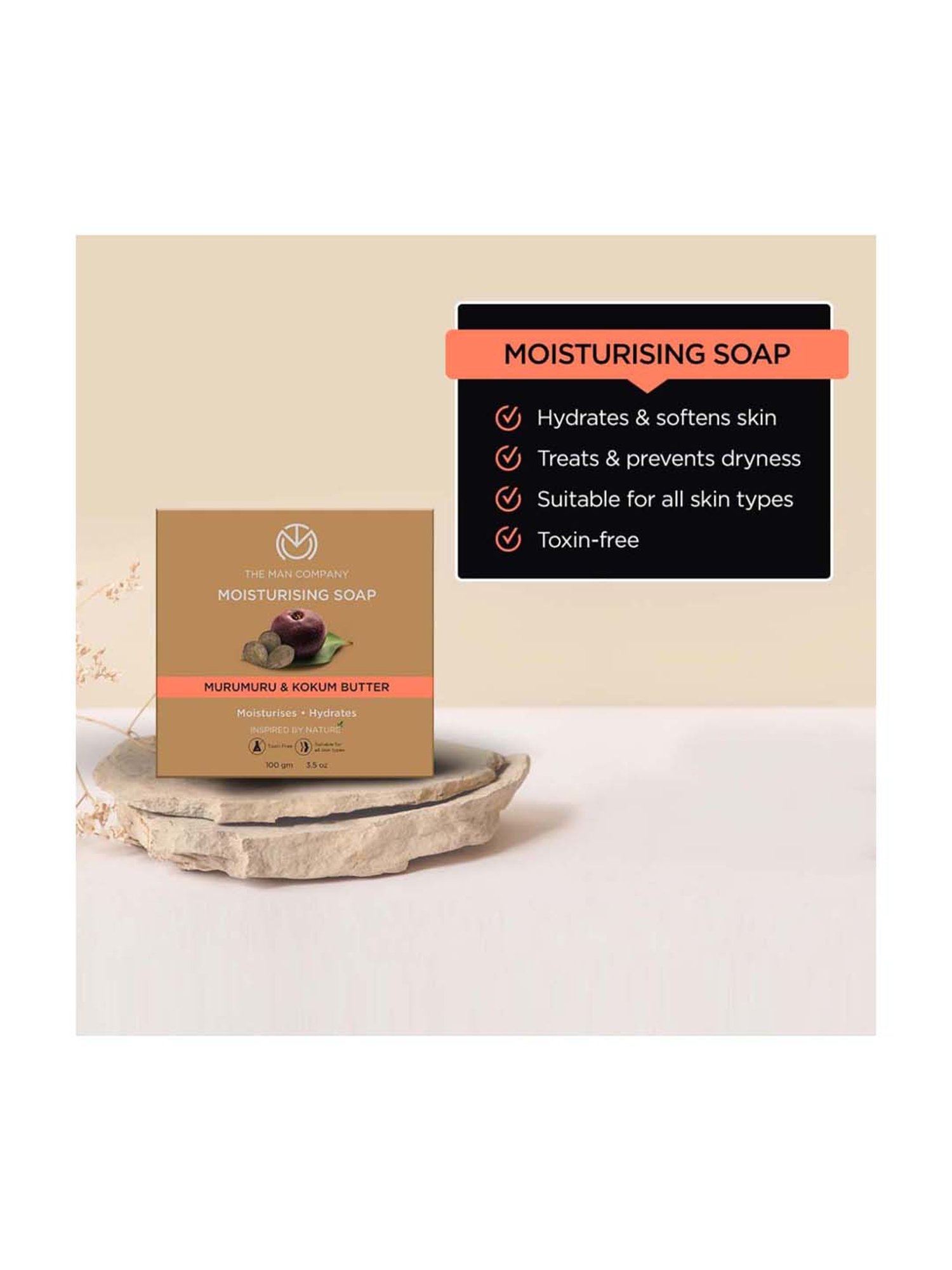 The Man Company Moisturising Soap for Men - (Pack of 2)