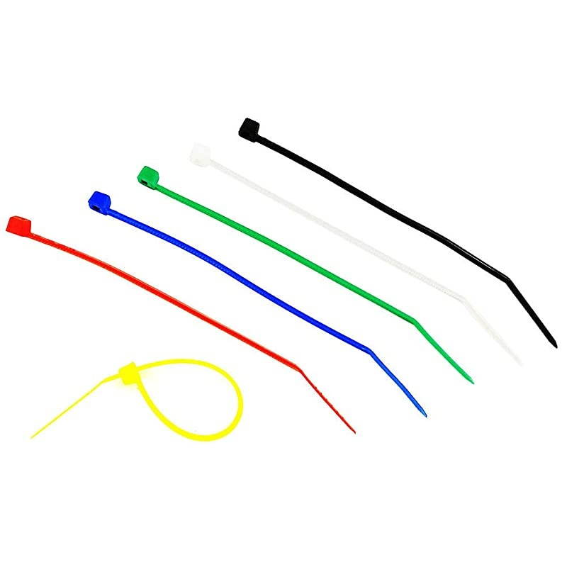 Multi Color Zip Ties Small Self Locking Nylon Ties Assorted 6 Colors GreenYellow Black White Blue Red 4 Inch for CraftsBulk 600 Pack