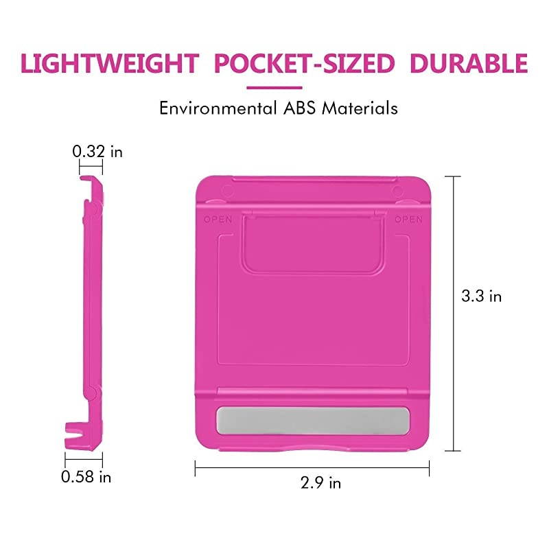 Pack Cell Phone Stands Universal Foldable Tablet Stand MultiAngle Pocket Desktop Holder Cradle Compatible with iPhone 11 Pro Xs Max X 8 7 s Plus All Android Smartphones Tablets 10