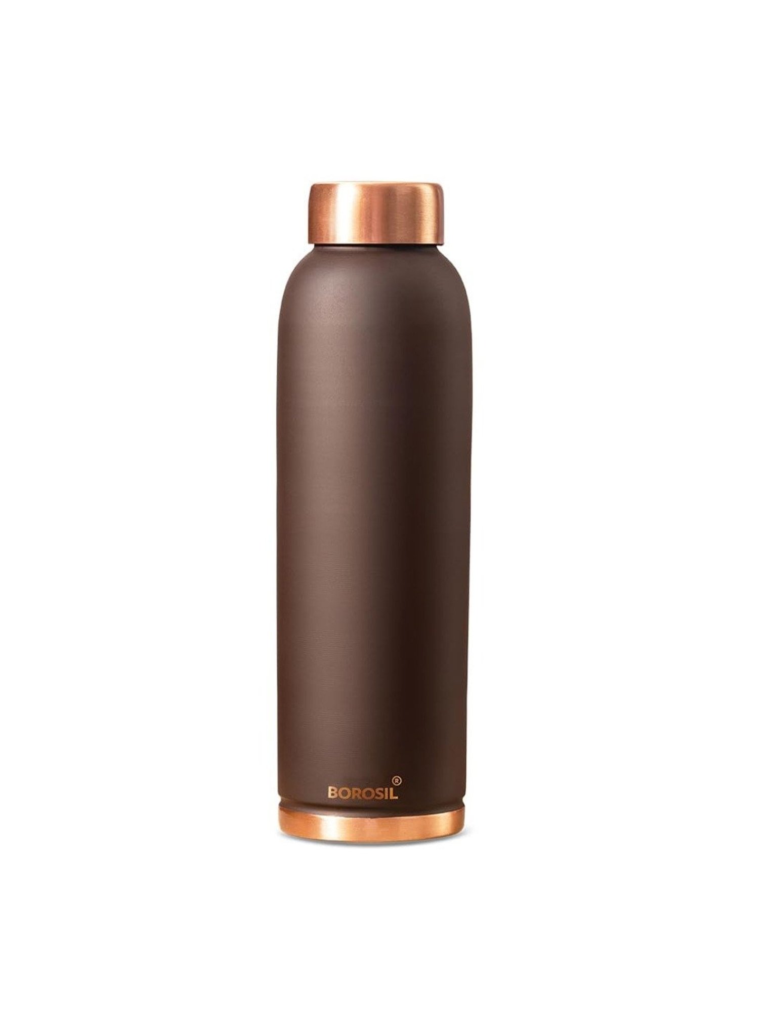 Borosil Water Bottle with 100 percent Copper & Leakproof (Brown, 1000 ml)