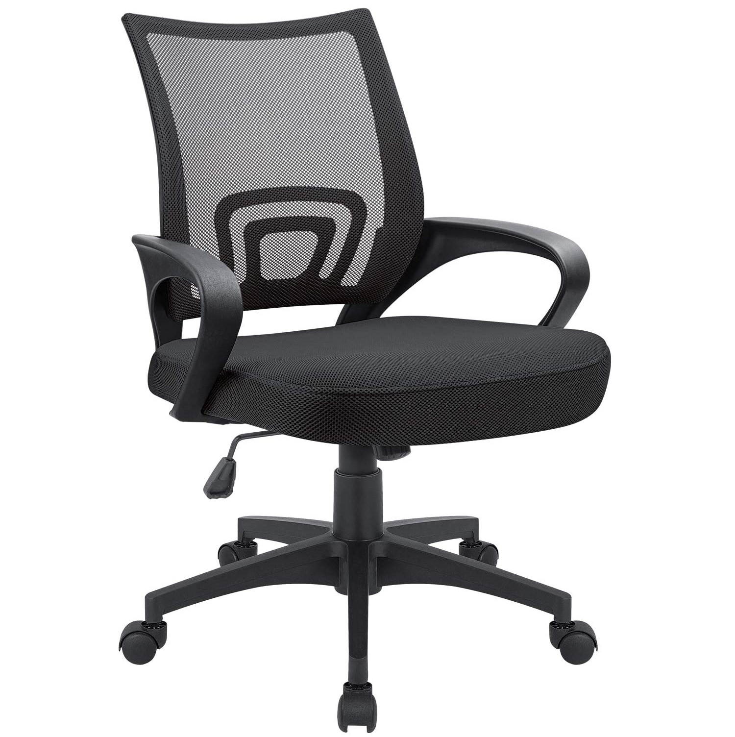 Global Leather Task Chair, Black (8993BK450/550) 