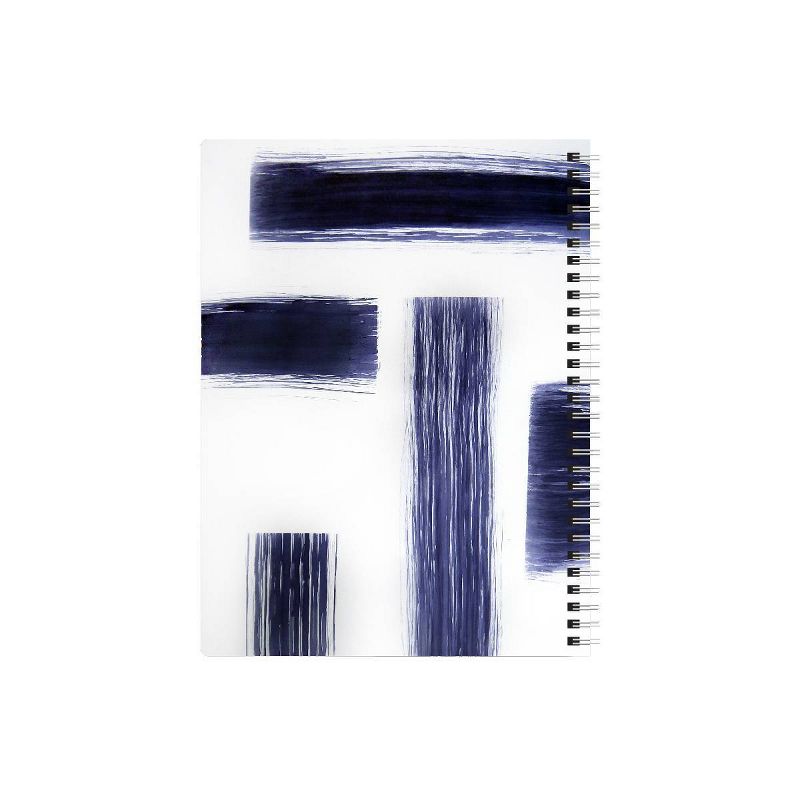 120 sheet 1 Subject Spiral Notebook 7"x5" Twisted Collection Blue Brush Strokes 100% Tree Free - Geo SweetStainable