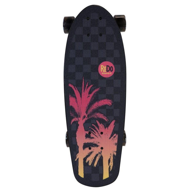 ReDo Skateboard Shorty Cruiser Palm Checkers Skateboard