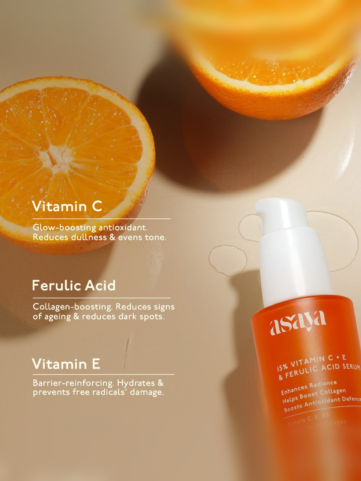 Asaya 15% Vitamin C + E & Ferulic Acid Serum - 30 ml