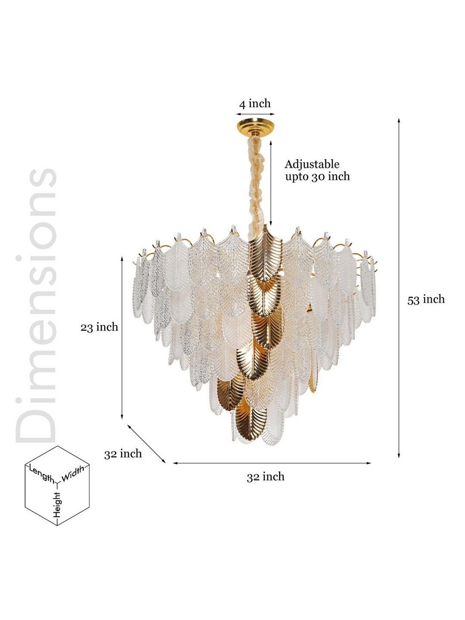 DecorativeRay Golden Chandiler - Set of 1