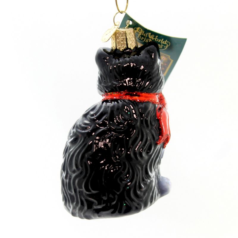 Old World Christmas 3.5" Tuxedo Kitty Black Cat Regal  -  Tree Ornaments