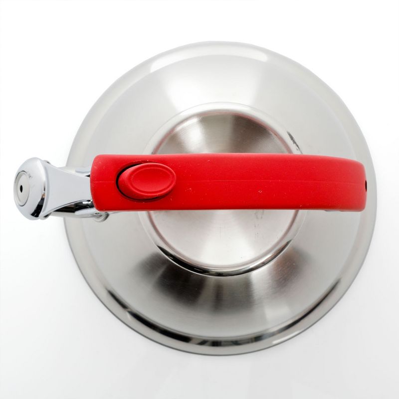 Mr. Coffee 2 Quart Stainless Steel Whistling Tea Kettle with Nylon Handle