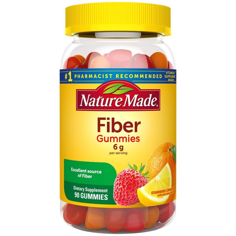 Nature Made Fiber 6g Gummies - Fruit Flavors - 90ct