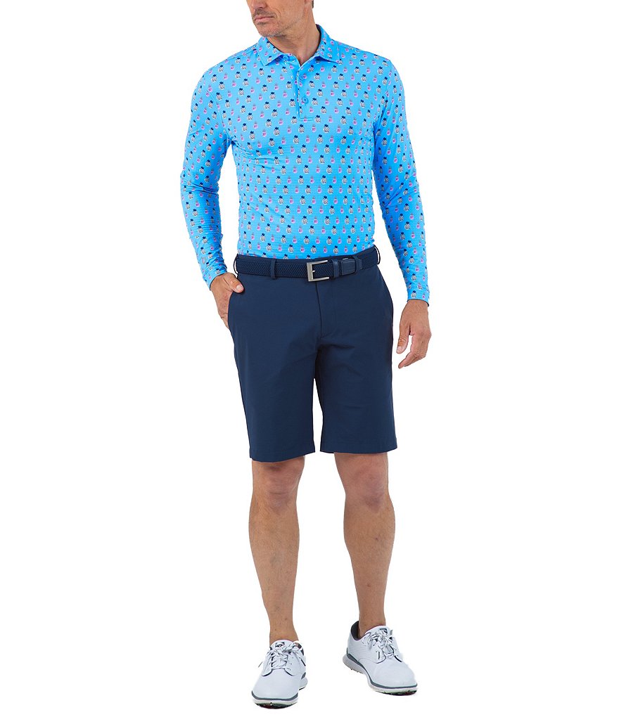 IBKUL Long-Sleeve IceFil&reg; Polo Shirt