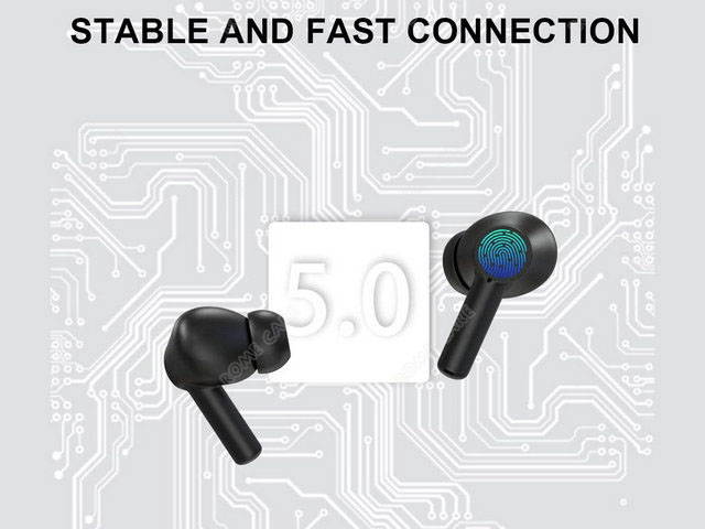 Wireless Earbuds Bluetooth Earphones Touch Control Noise Cancelling Headphones Waterproof TWS Stereo Headsets with Charging Case in-Ear Built-in Mic Premium Deep Bass for Sport Workout Gym White