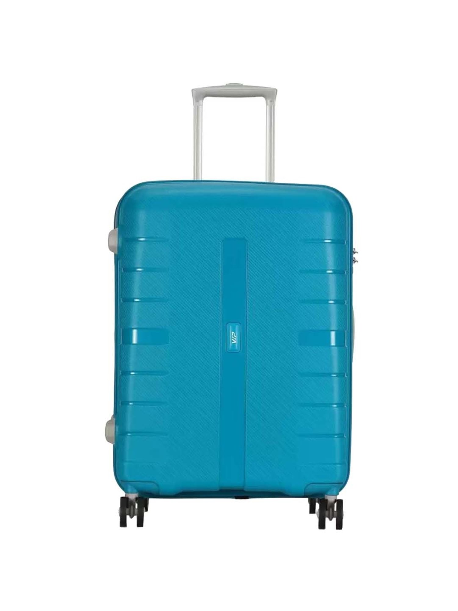 VIP Voyager Pro Teal Blue Textured Hard Trolley Bag Pack of 3 - 55cm, 67cm & 79cm