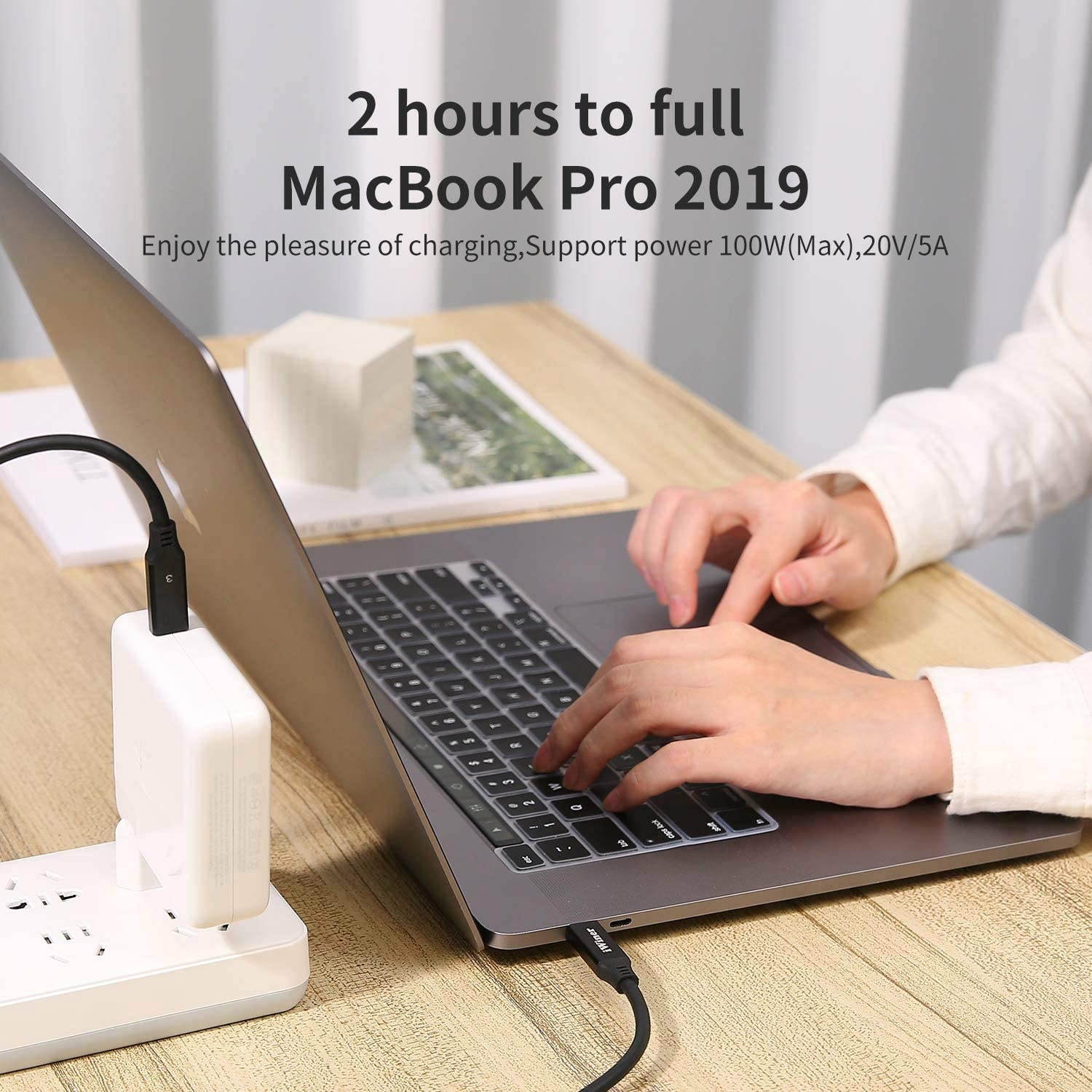 Compatible with Thunderbolt 3 Cable 20Gbps/5K/6Ft iWiner 100W 20V/5A TB3 USB4 Cable Supports Single 5K 60Hz or Dual 4K 60Hz Monitor External SSD eGpu (External Gpu) USB-C Docking Station