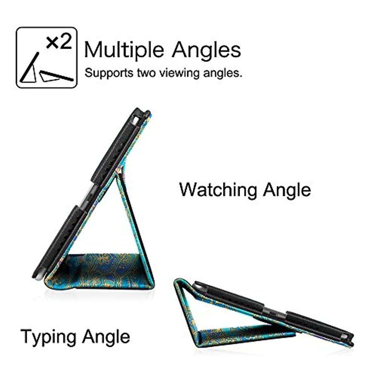 Fintie Case for iPad Pro 9.7, Premium Vegan Leather Folio [Slim Fit] Standing Smart Protective Cover with Auto Sleep/Wake Feature for iPad Pro 9.7 Inch 2016 Release Tablet, Shades of Blue