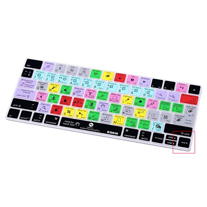 Magic Keyboard Photoshop CC Shortcut Keyboard Cover  Durable PS Hotkeys Silicone Keyboard Skin for Apple Magic Keyboard MLA22LLA MLA22BA US EU Version