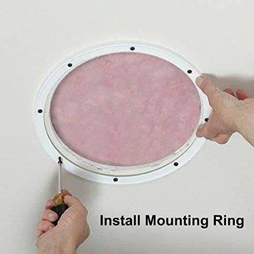 Reliable Hardware Company RH-4002-8-2-A White Universal Surface Mount 8" Speaker Covers, Pair