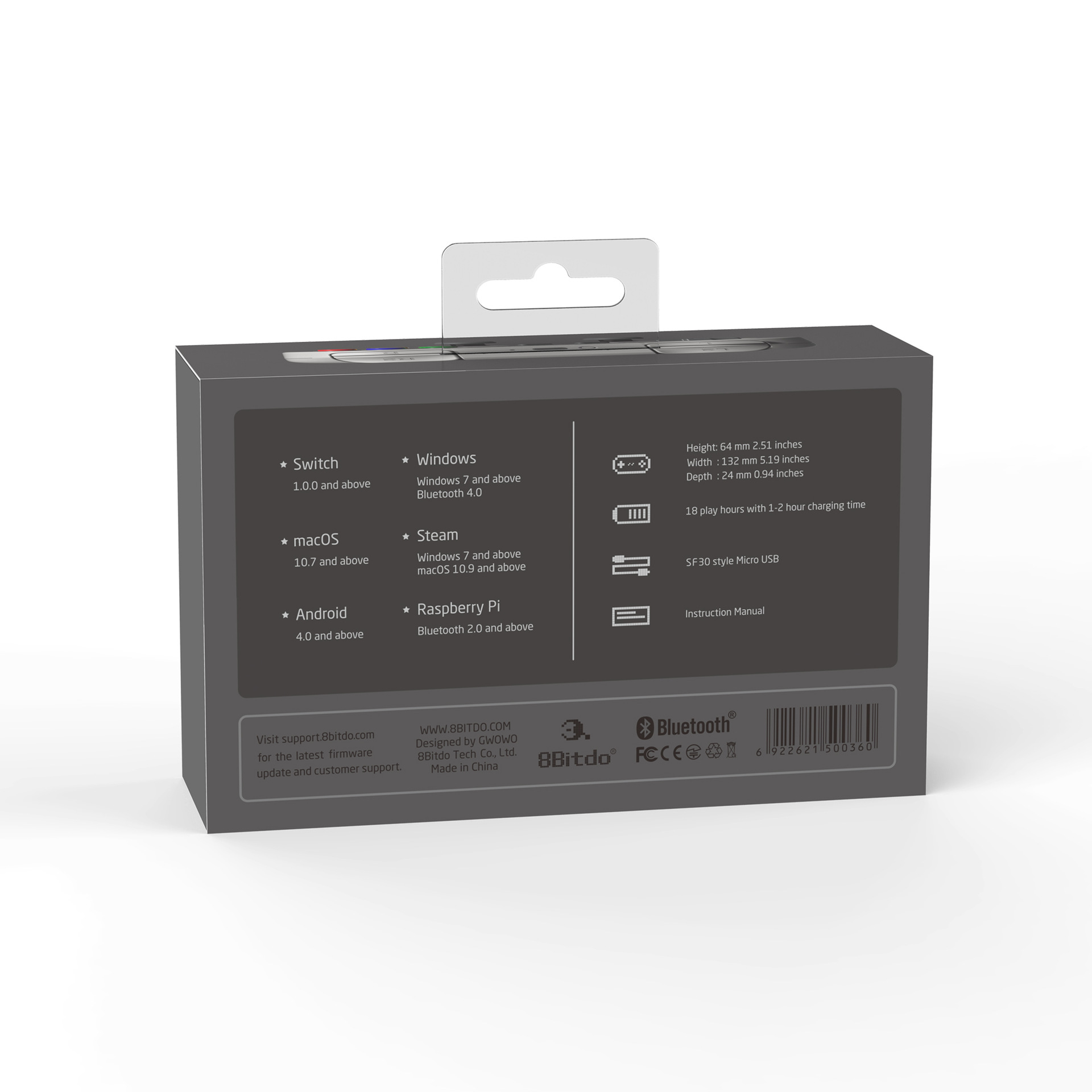 8Bitdo Lite Bluetooth Gamepad for Nintendo Switch Lite, Nintendo Switch & Windows (Turquoise Edition)