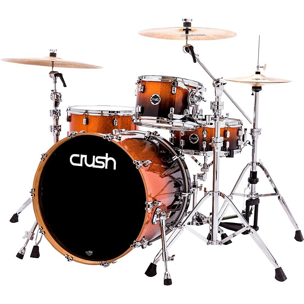 Crush Drums & Percussion Sublime E3 Maple 4-Piece Shell Pack with 22x18" Bass Drum Copper Sparkle Black Fade