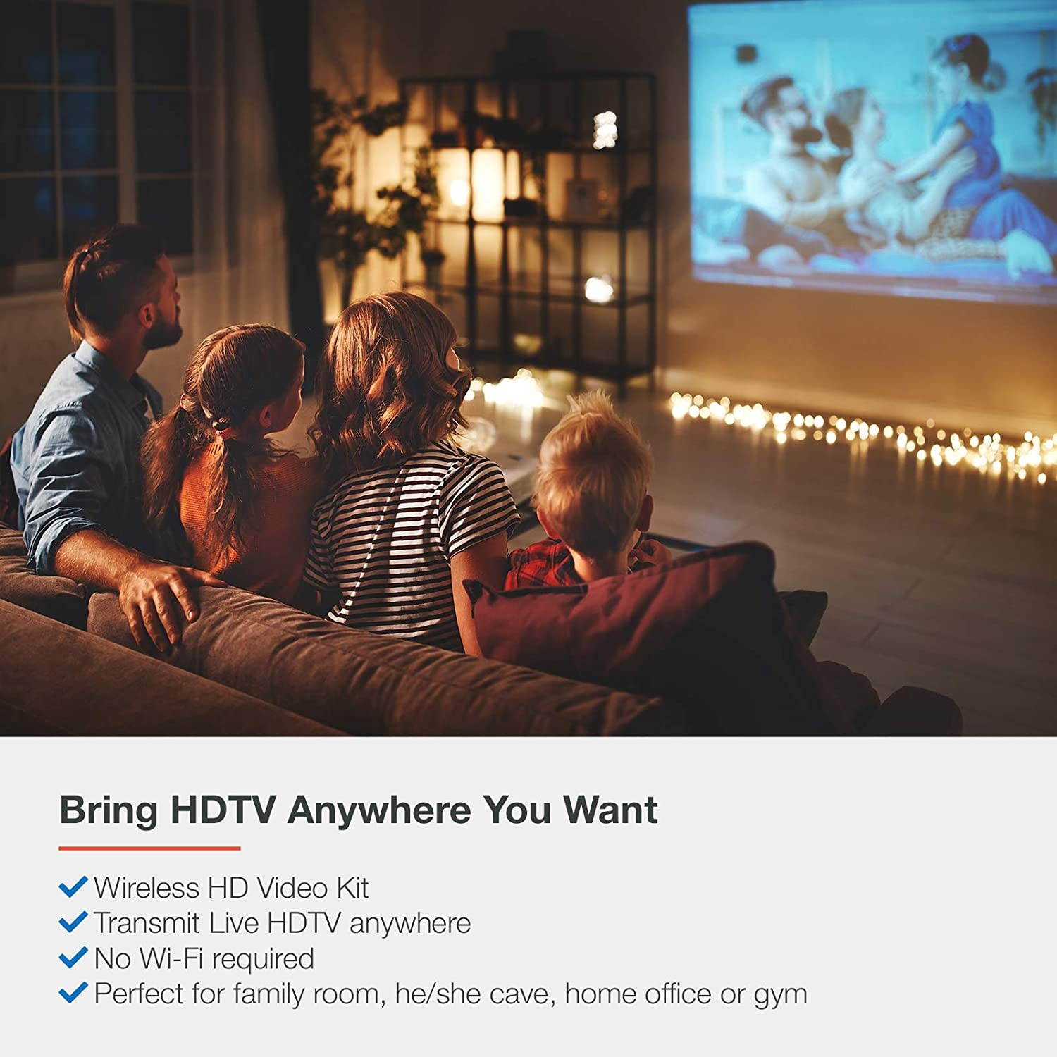 ScreenBeam (previously Actiontec) MyWirelessTV2 Wireless HD Transmitter & Receiver Extender &ndash; Wirelessly Connect HDMI-Enabled Media Device to HDTV or Projector Screen, Full HD 1080P, 150 Foot Range