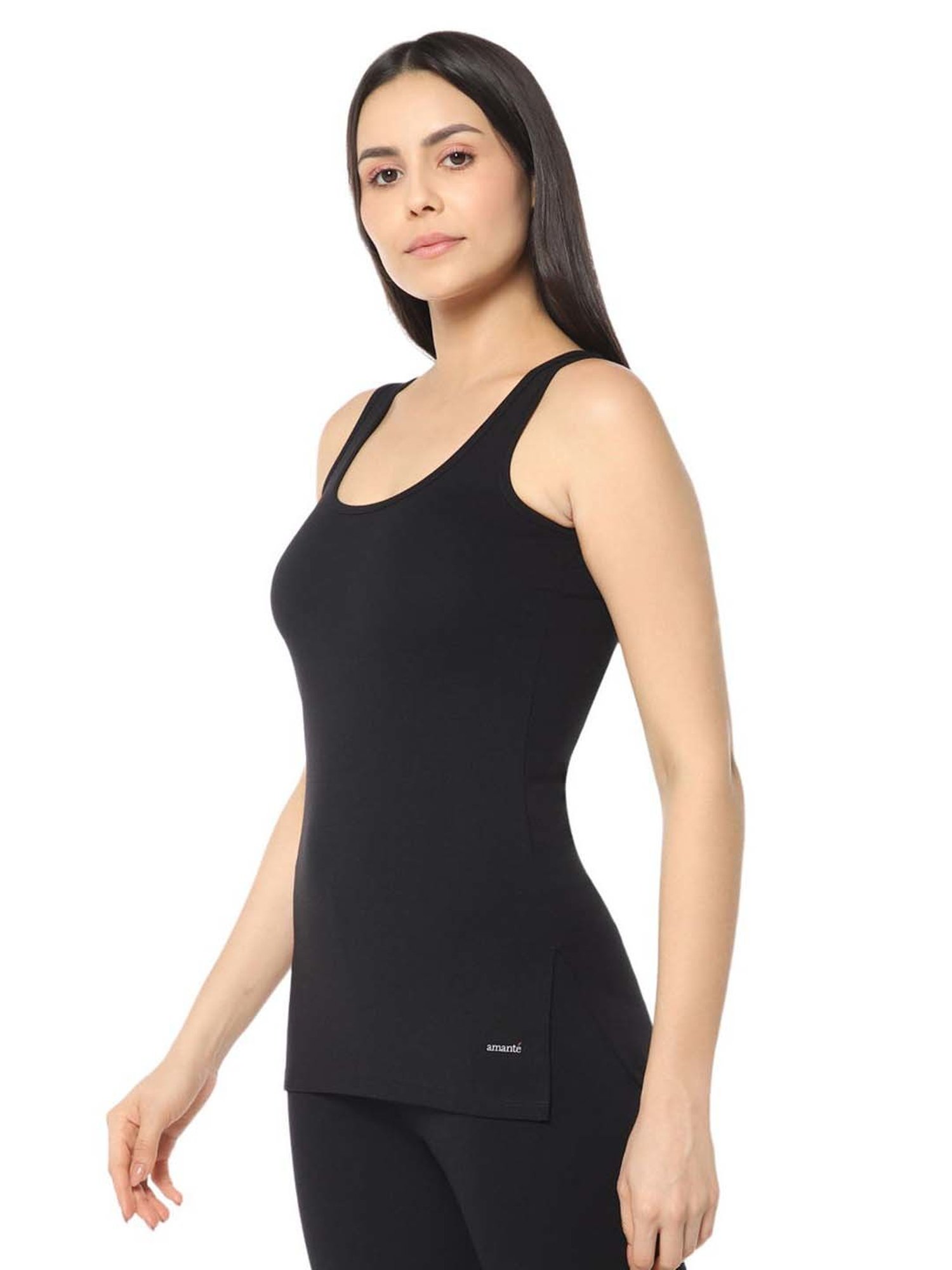 Amante Black Plain Camisole