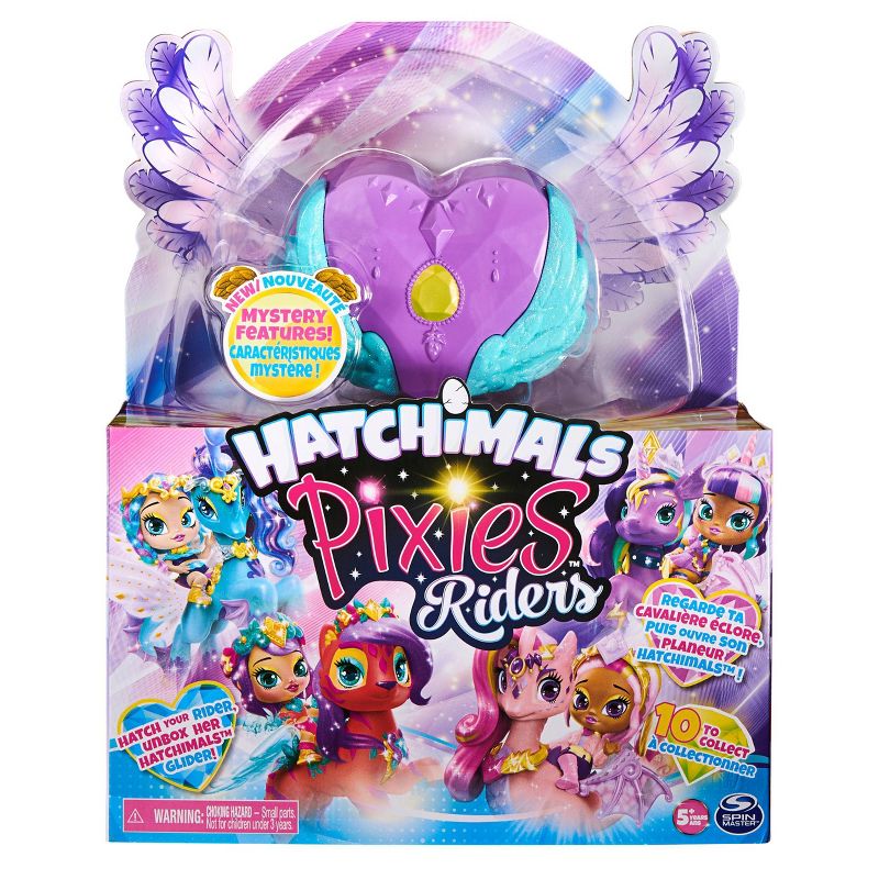 Hatchimals Pixies Riders Moonlight Mia Pixie & Unicornix Glider Hatchimal Set with Mystery Feature