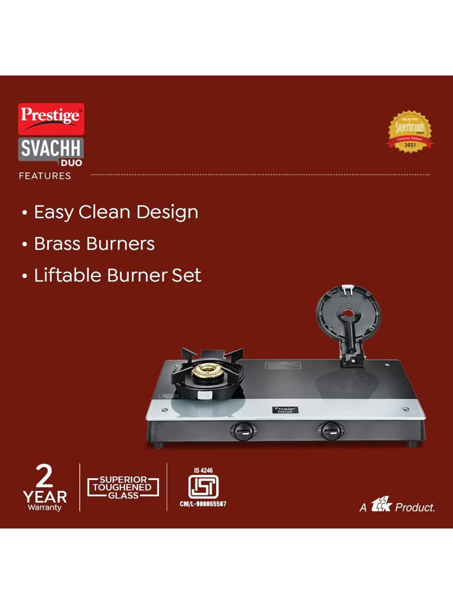 Prestige PIC 16.0 Plus 1900W Induction Cooktop (Black)