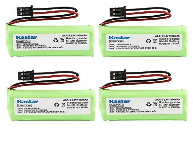 Kastar 4-PACK AAAX2 2.4V MSM 1000mAh Ni-MH Rechargeable Battery for Uniden BT-1008 BT-1016 BT1008S DECT20602 DECT 2080 DECT 2060-2 DWX-207 DECT20854WX DECT21802 Dantona BATT-1008 Empire CPH-515B
