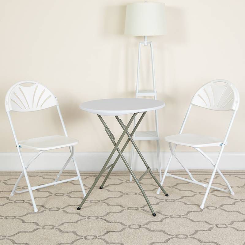 Plastic Folding Chair White - Riverstone Furniture Collection
