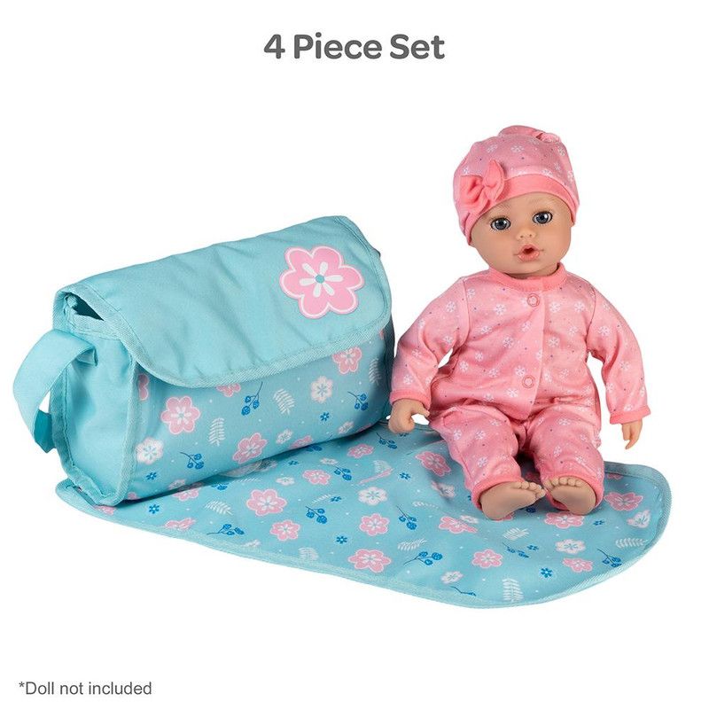 Adora Baby Doll Diaper Bag - Flower Power Diaper Bag with Baby Doll Accessories