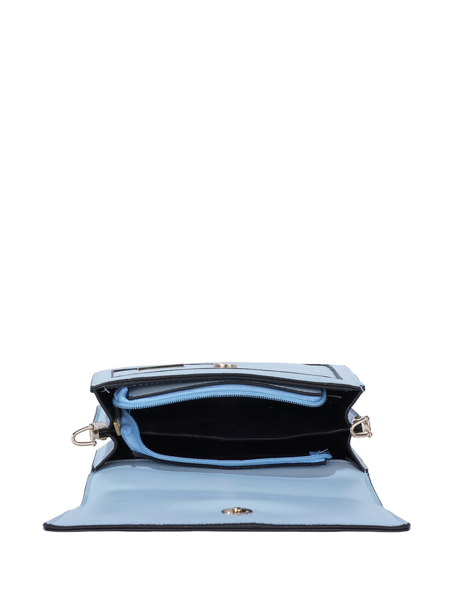 Luvoksi Blue Textured Medium Satchel Handbag