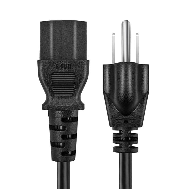 Universal Power Cord 1 Feet NEMA 515P to IEC320C13 Power Cable Wire Connector Socket Plug Jack Black