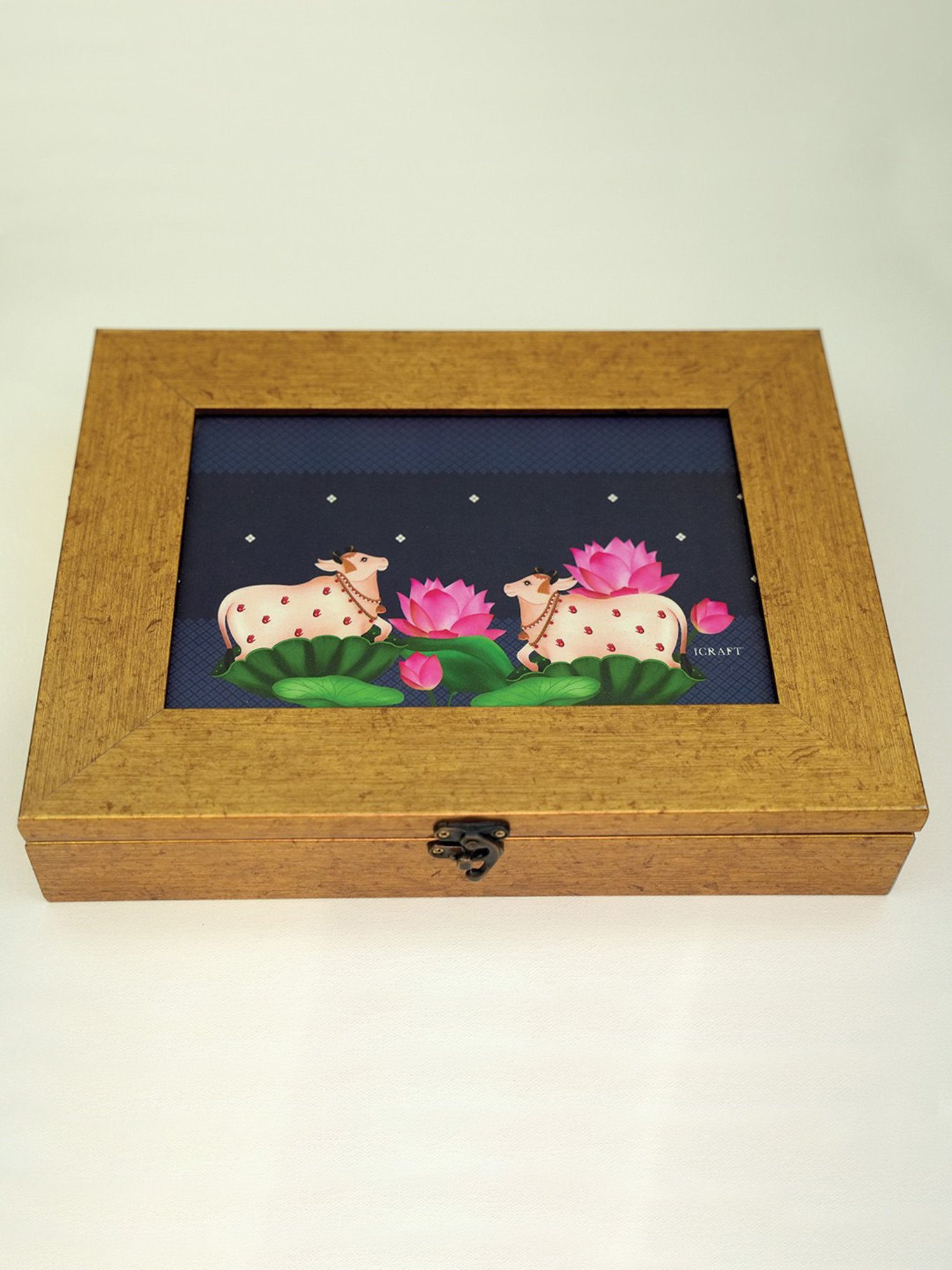 ICraft Multicolour MDF Board Neel Tea Box Large