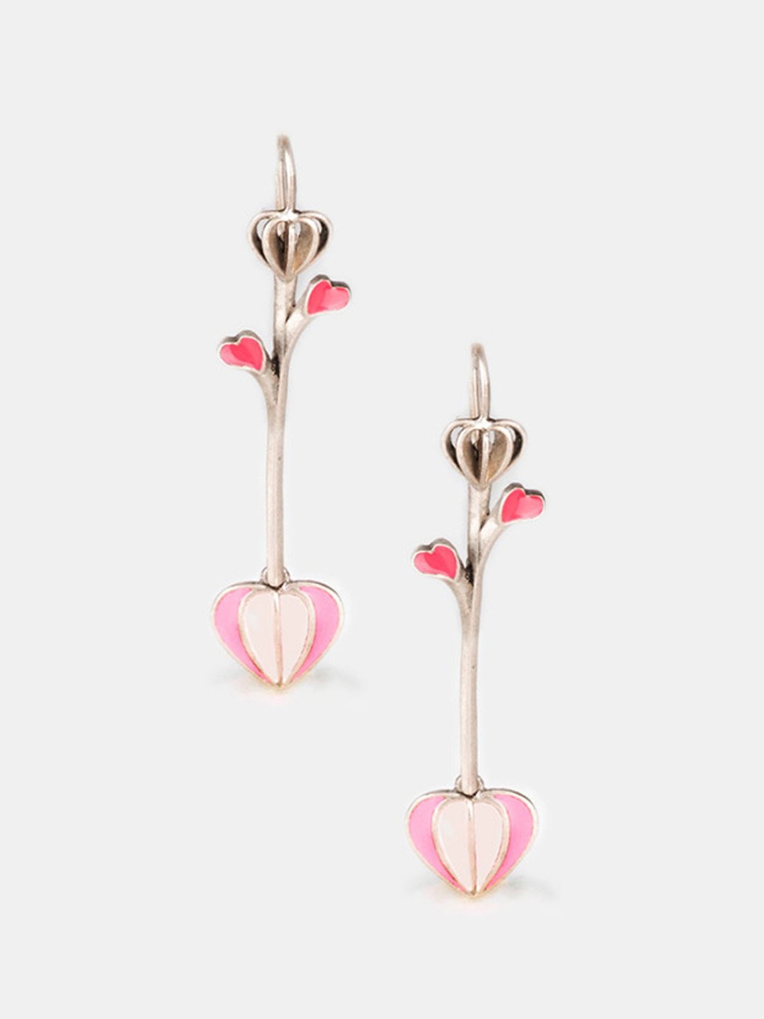 Shaya 92.5 Sterling Silver For the Love of New Experiments Heart Earrings for Women