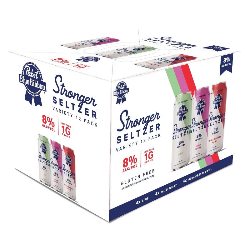 Pabst Blue Ribbon Stronger Seltzer Variety Pack - 12pk/12 fl oz Slim Cans