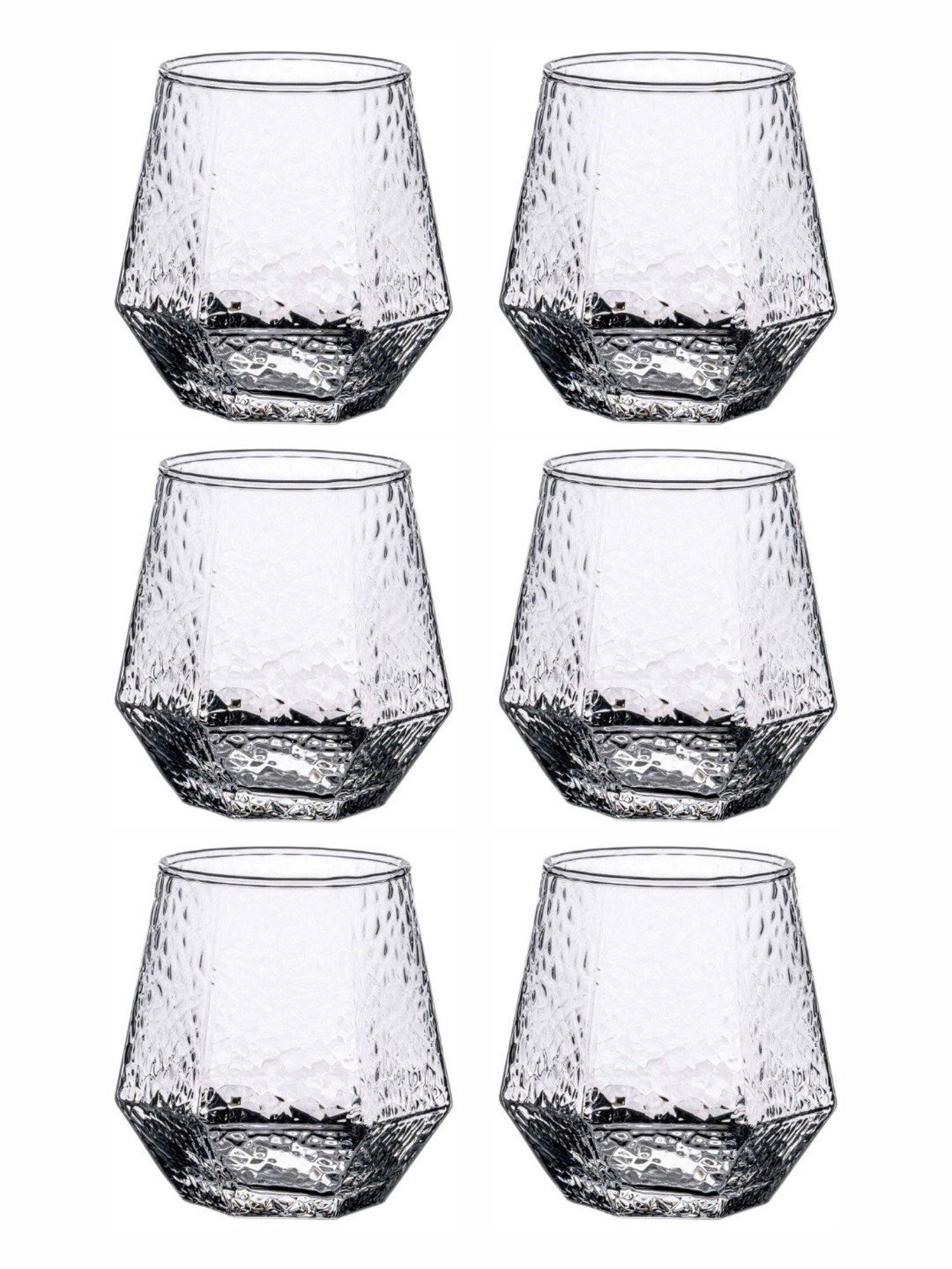Goodhomes Transparent Glass Juice Water Tumbler - Set of 6
