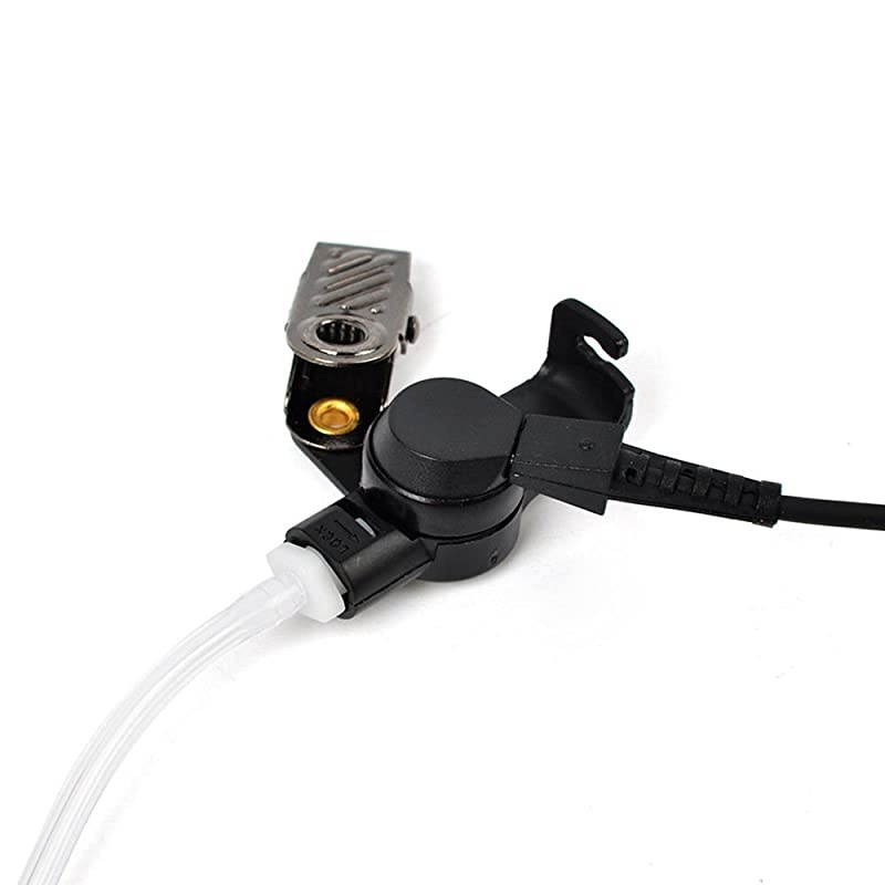 Surveillance Listen Only Earpiece Covert Acoustic Coil Tube Headset for Walkie Talkies Ham TransceiverRadio Speaker Mic Jacks
