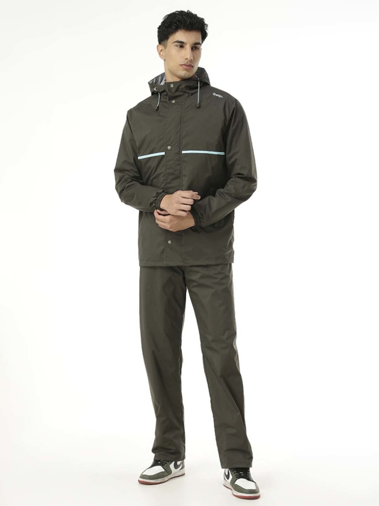 Zeel Olive Green Raincoat Set