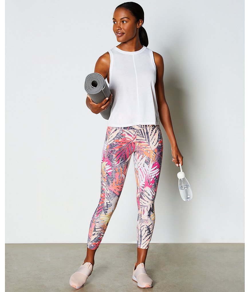 Calvin Klein Performance Print Side Pocket 7/8 4-Way Stretch Tights