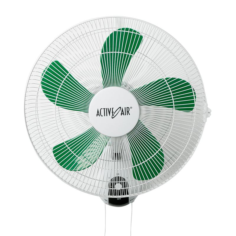 Active Air ACF16 16 inch 3-Speed Mountable 90-Degree Oscillating Hydroponic Grow Fan with Spring-Loaded Plastic Clip