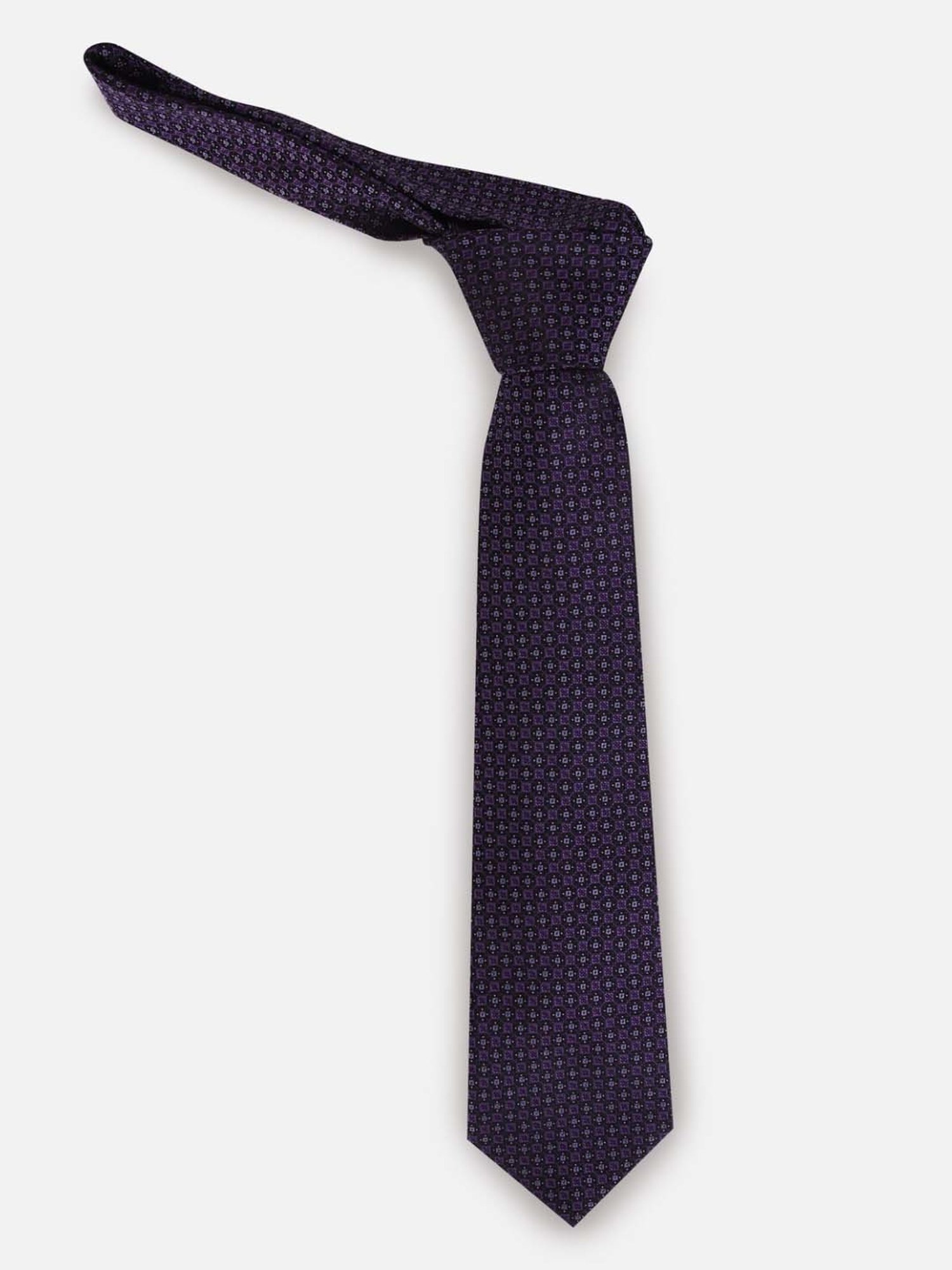 Van Heusen Purple Embroidered Tie