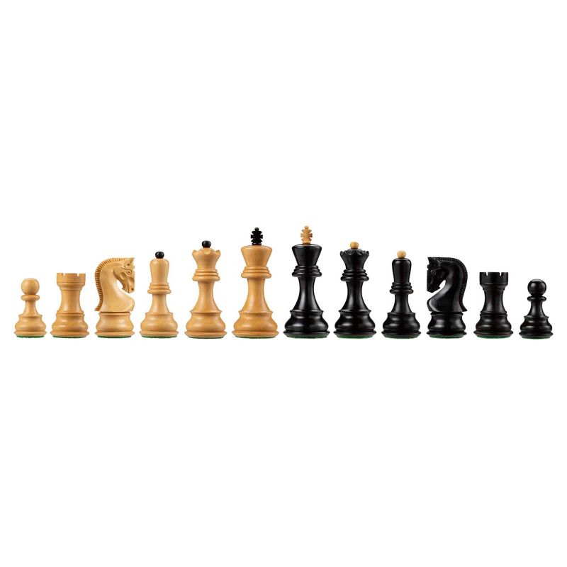 Bobby Fischer Zagreb Chess Pieces - Ebonized/Boxwood - 3.75 inch King