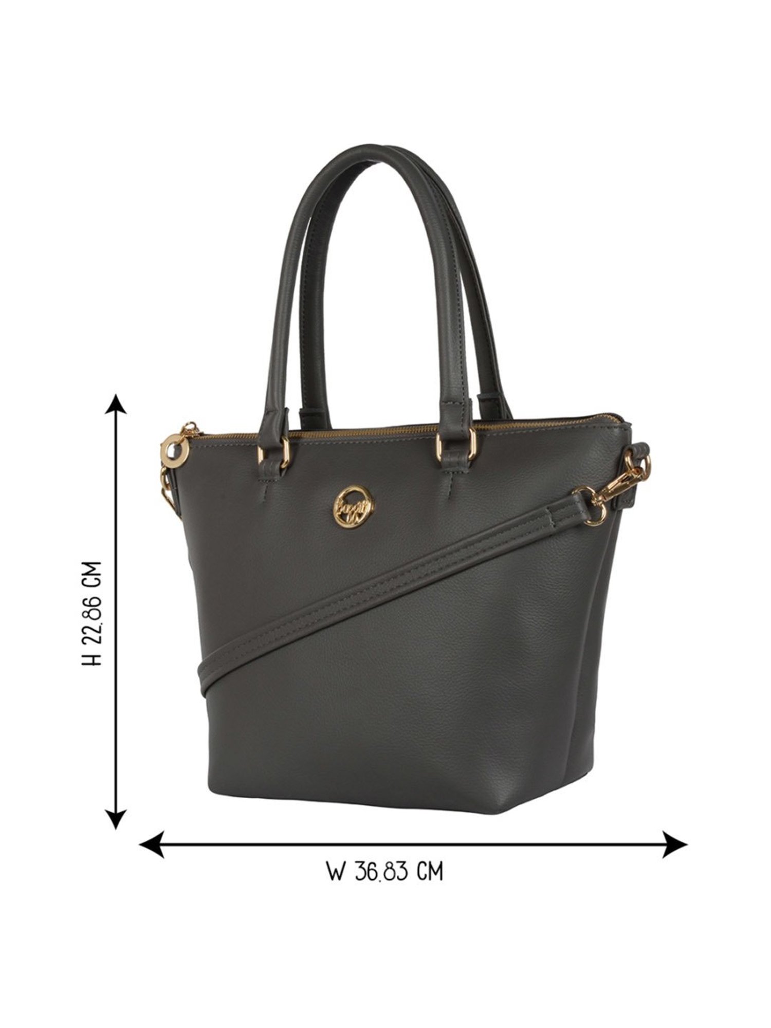 Baggit Green Solid Medium Tote Handbag