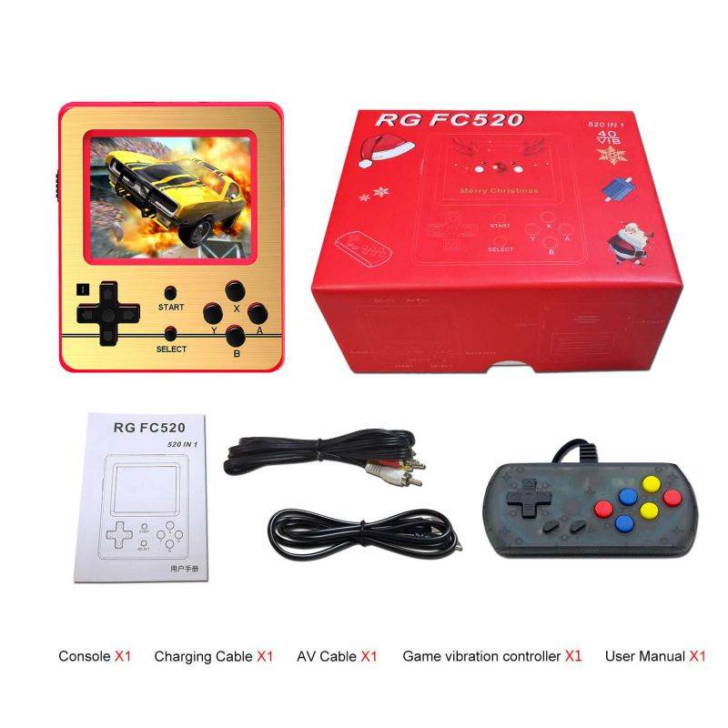 Cross border new RG fc520 retro video game console NES handheld game player double play