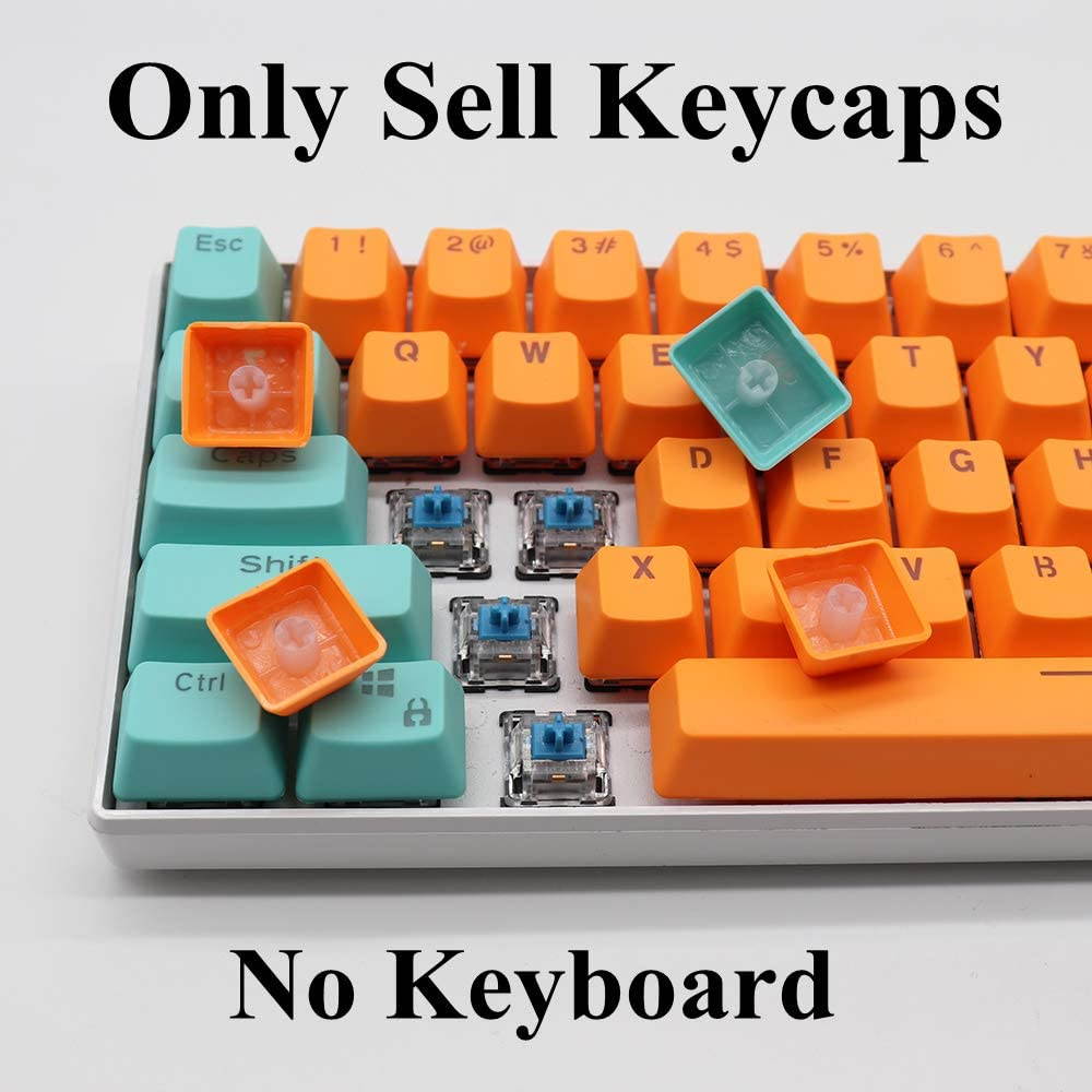CUUWE 61 PBT Keycaps for 60 Percent Keyboard, Backlit Keycap Set for Mechanical Gaming Keyboard OEM Profile Keycaps with Key Puller for Cherry MX Switches GH60/RK61/GK61/Annie pro 2