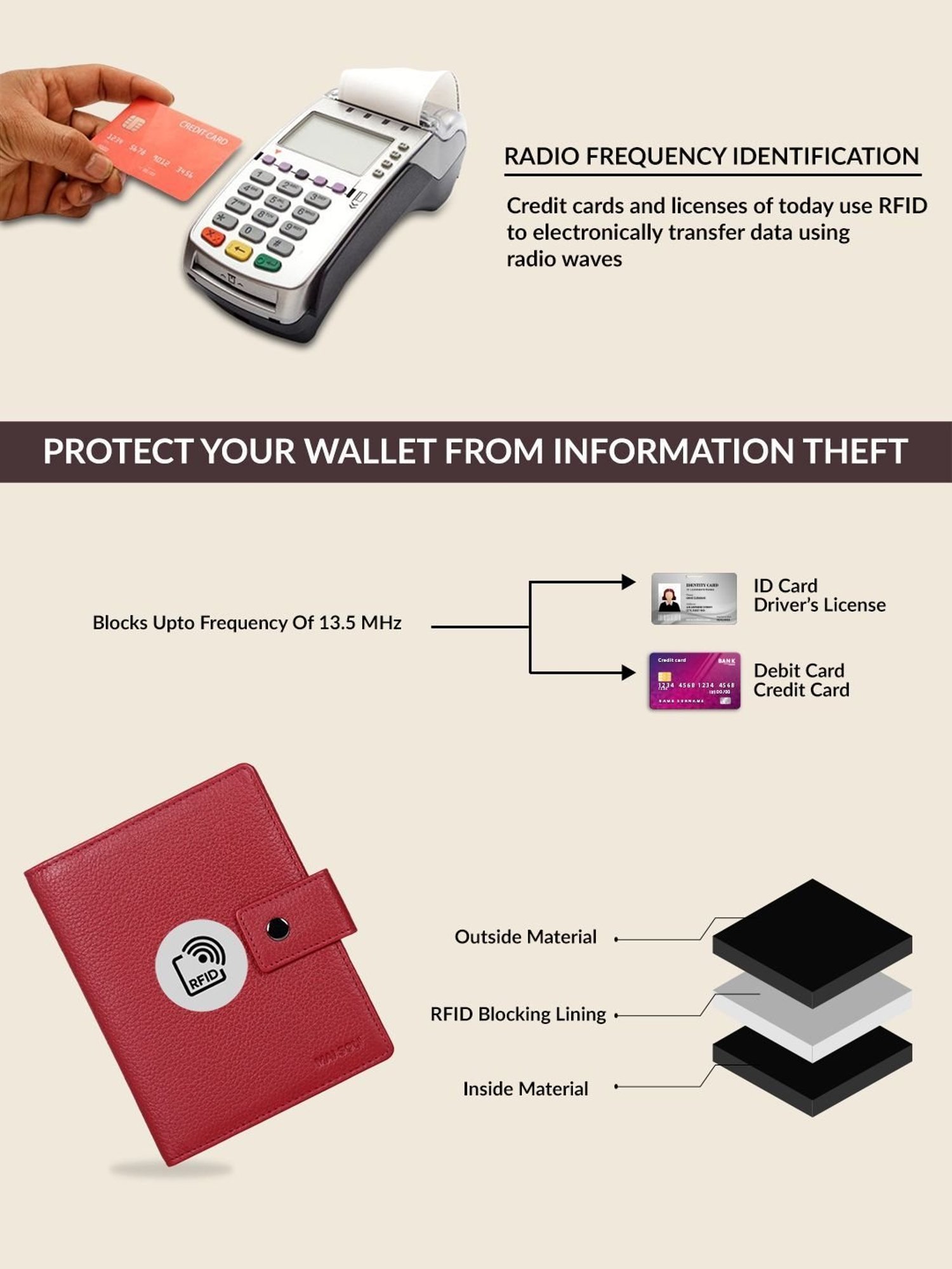 Deuter Black Casual Rfid Wallet