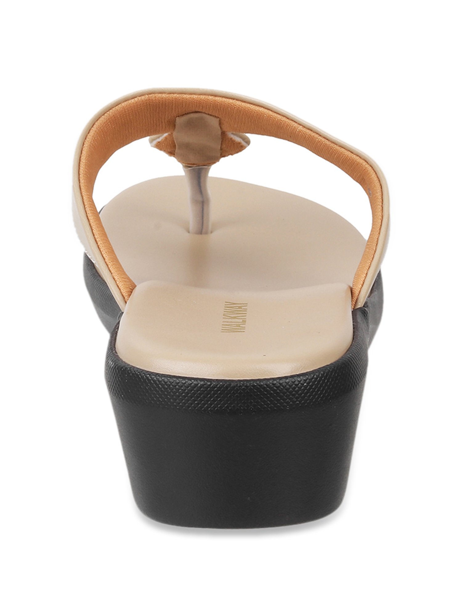 Walkway Women's Nude T-Strap Wedges