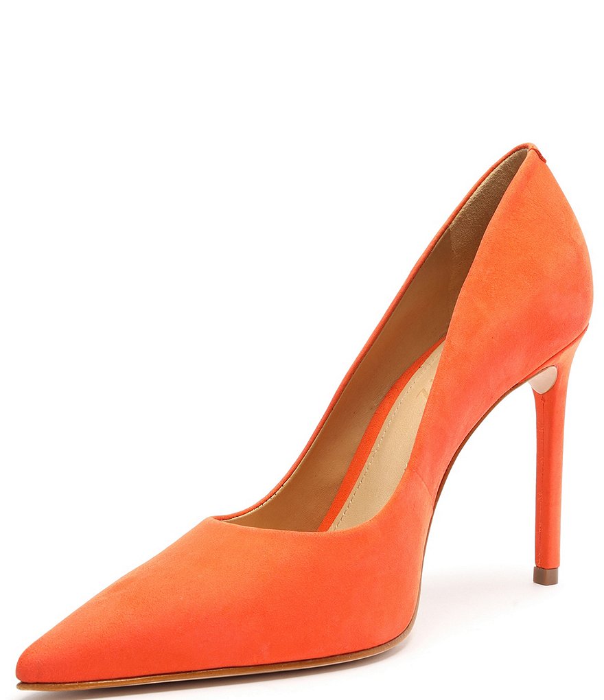 Schutz Lou Suede Pointed Toe Pumps