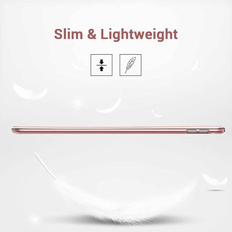 Slim Case for iPad 8th Gen 20207th Gen 2019 Auto SleepWake Cover Flexible Back with ViewingTyping Stand Rebound Series Rose Gold