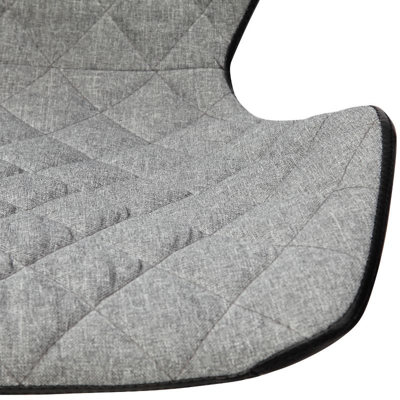 Deluxe Modern Height Adjustable Office Armless Task Chair- Gray- Techni Mobili