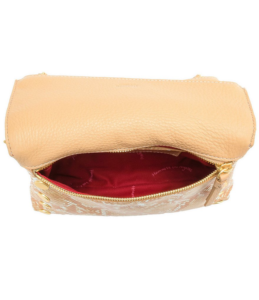 Hammitt Dillon Snake Print Leather 6-Way Flap Small Crossbody Bag